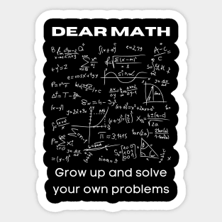 Dear Math Sticker